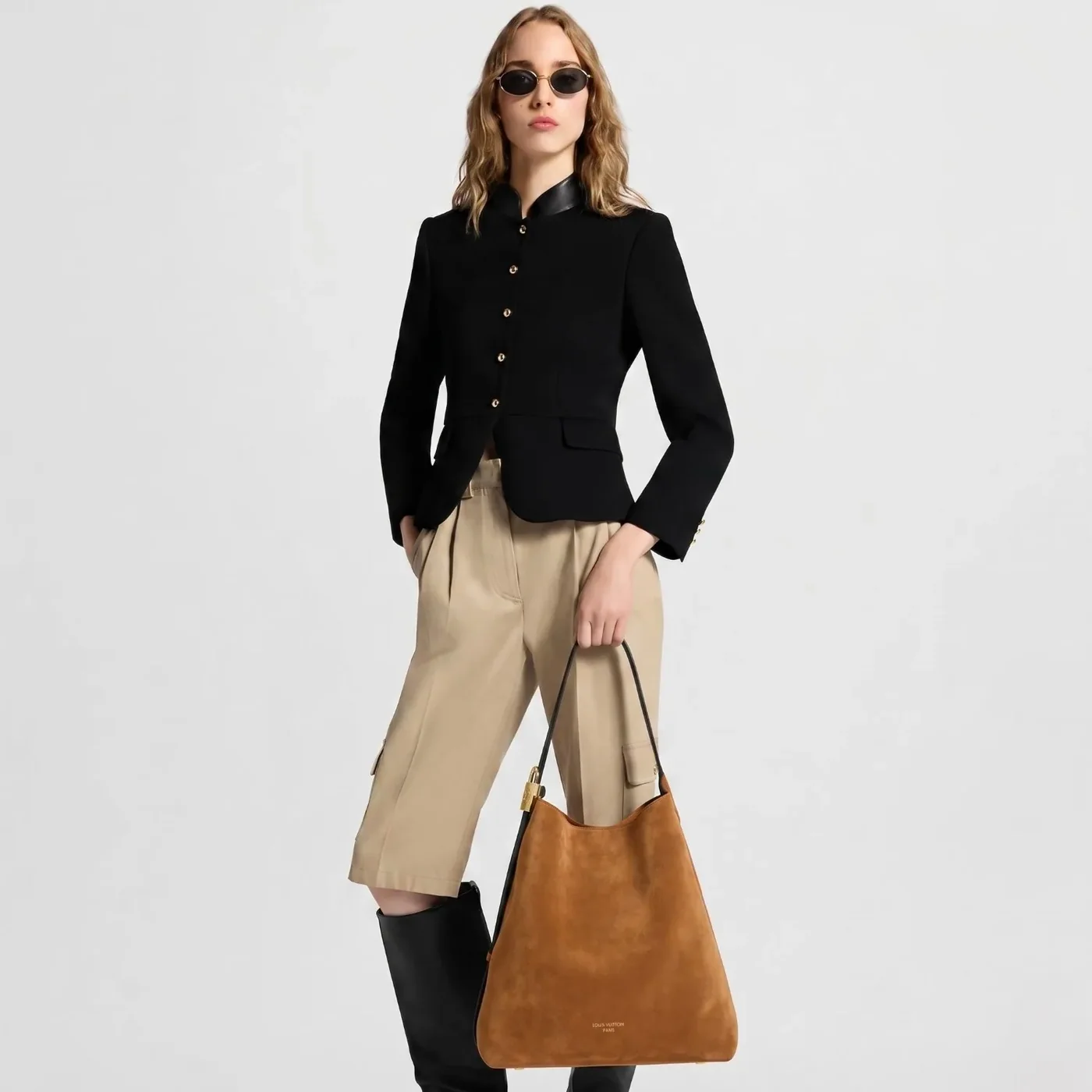 Louis Vuitton Low Key Hobo MM Shoulder Bag13. in Tan Suede Gold Hardware