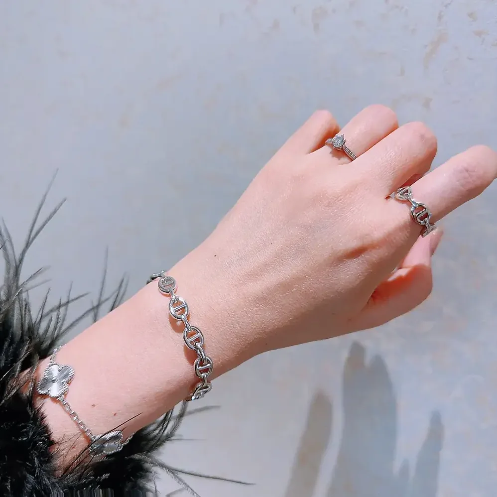 Hermes Chaine D Ancre Enchainee Ring Small Model for Women Hermes Chaine D Ancre Enchainee Ring Small Model for Women