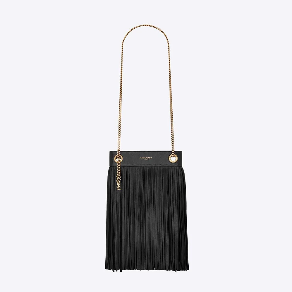 Saint Laurent YSL Grace Small Chain Bag in Suede for Women in Black Saint Laurent YSL Grace Small Chain Bag in Suede for Women in Black