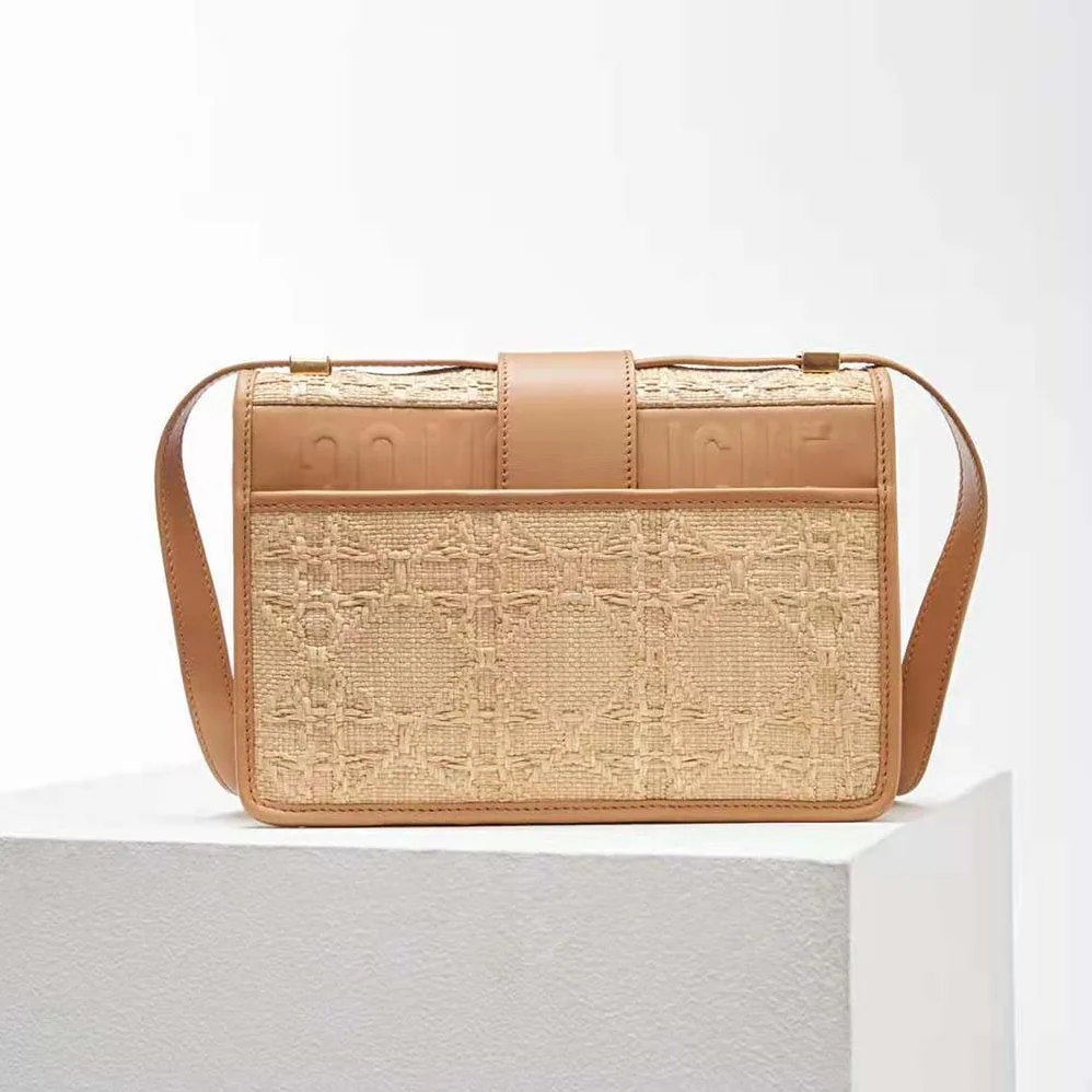 Dior 30 Montaigne Bag Natural Cannage Raffia for Women