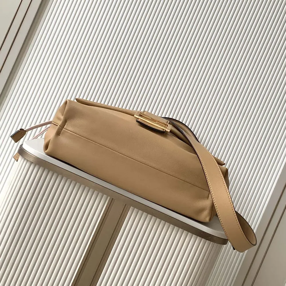 Fendi Mamma Baguette Large Cappuccino Nappa Leather Bag for Women Fendi Mamma Baguette Large Cappuccino Nappa Leather Bag for Women