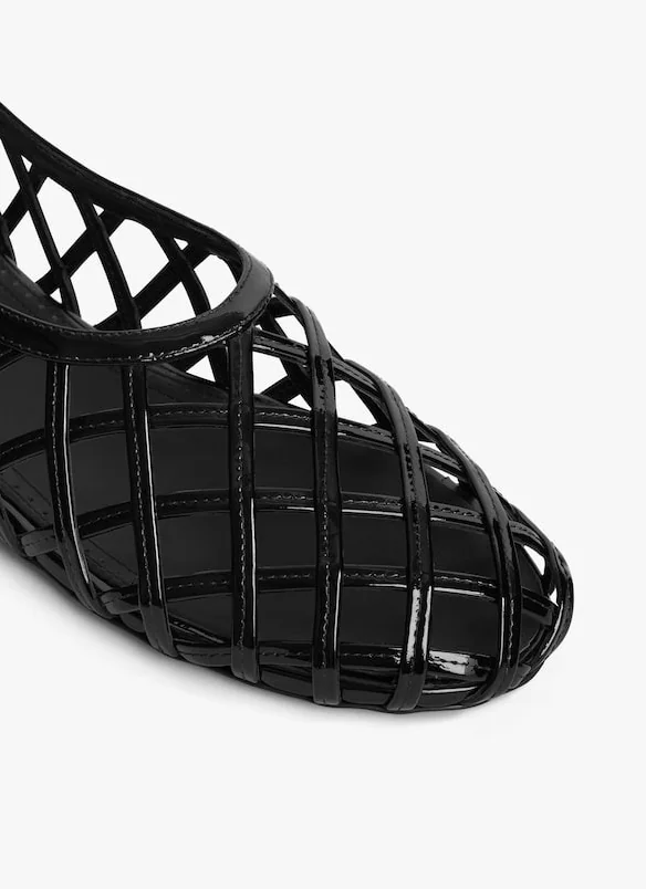 Alaia Case Ballet Flats In Black Patent - AA3A045CK212 - 999