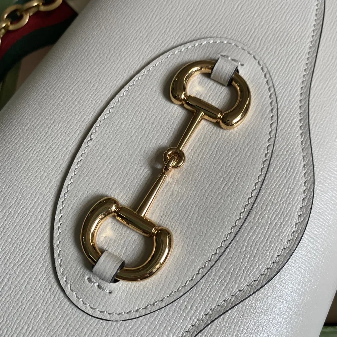 Gucci Horsebit 1955 Small Bag White / GG