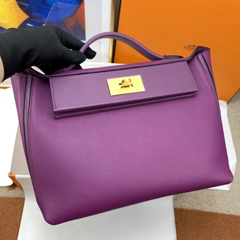 Hermes Clemence Swift Purple Hermes Clemence Swift Purple