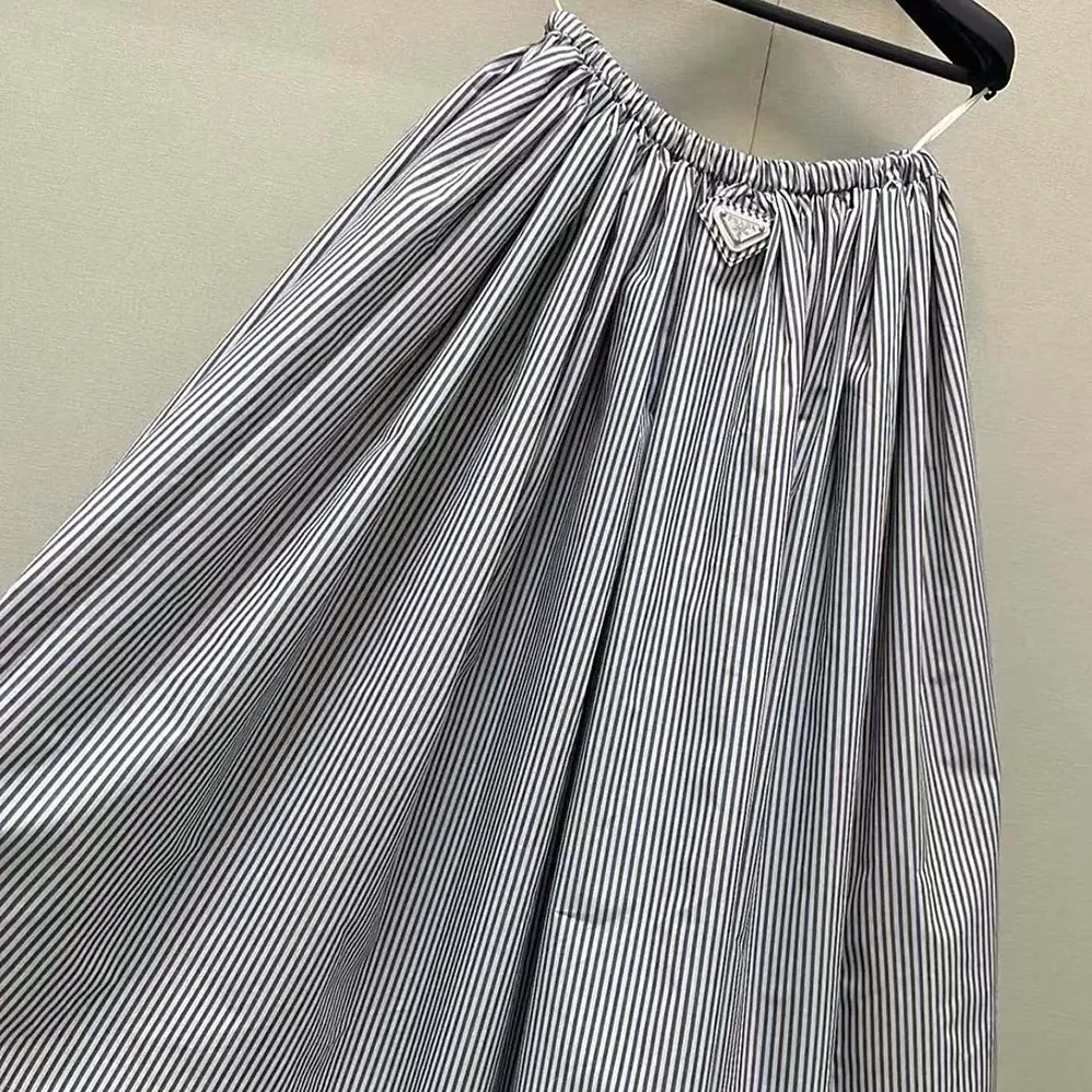 Prada Striped Poplin Skirt for Women