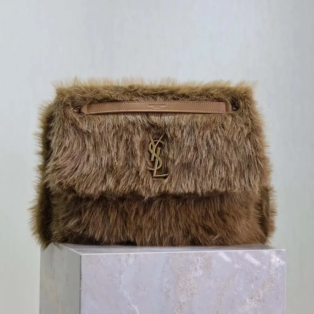 Saint Laurent YSL Niki Large Bag in Shearling for Women