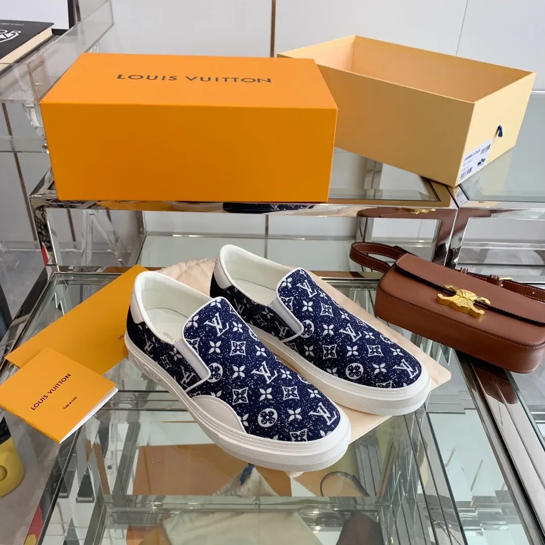 Louis Vuitton Trocadero Slip On Dark Blue for Women Louis Vuitton Trocadero Slip On Dark Blue for Women