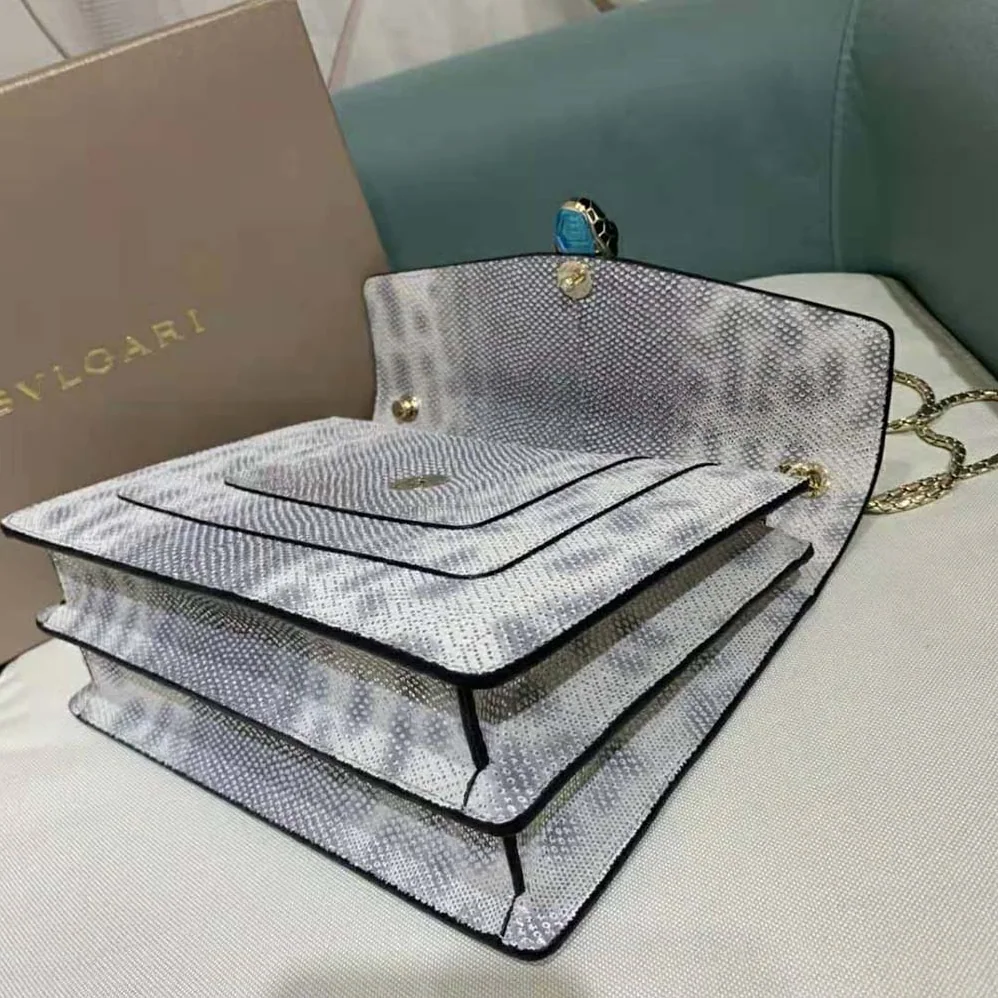 Bvlgari Serpenti Forever Shoulder Bag for Women in Silver Bvlgari Serpenti Forever Shoulder Bag for Women in Silver