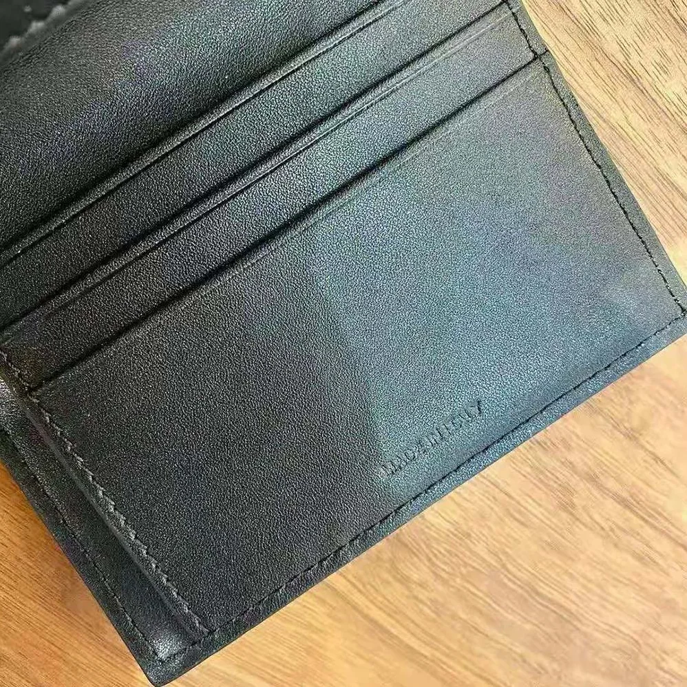 Celine Small Trifold Wallet in Grained Calfskin for Women in Black