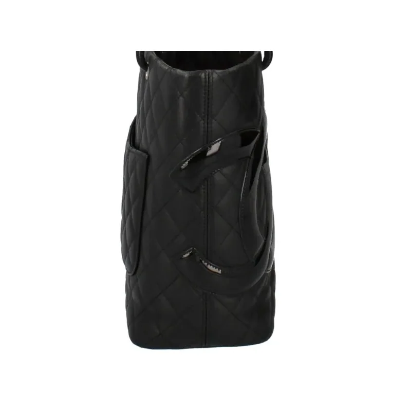 Chanel Cambon Ligne Medium Tote Bag in Black Silver Hardware Chanel Cambon Ligne Medium Tote Bag in Black Silver Hardware