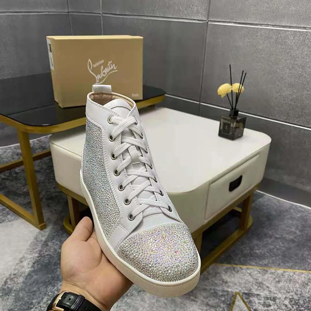 Christian Louboutin Louis Strass for Men in White