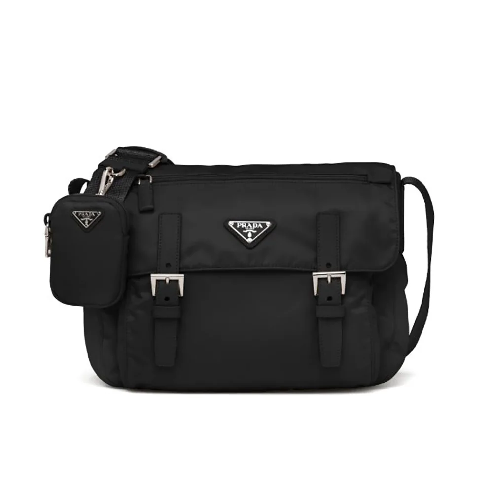 Prada Re-Nylon Shoulder Bag for Women in Black