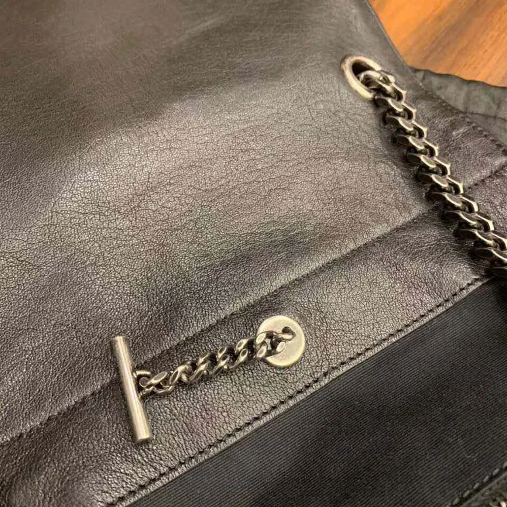 Saint Laurent YSL Nolita Medium Bag Vintage Leather for Women in Black Saint Laurent YSL Nolita Medium Bag Vintage Leather for Women in Black