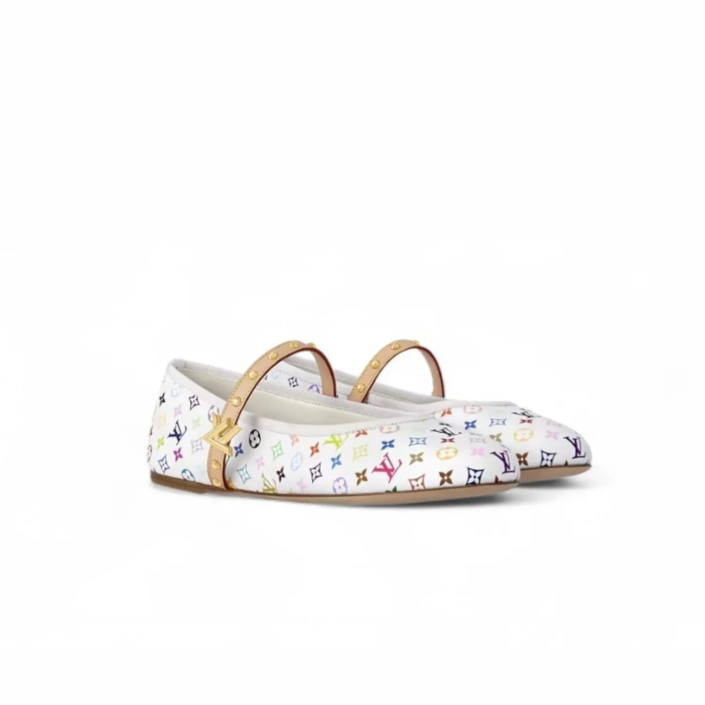 Louis Vuitton LV x TM Romy Flat Ballerina White 1AGVFM Louis Vuitton LV x TM Romy Flat Ballerina White 1AGVFM