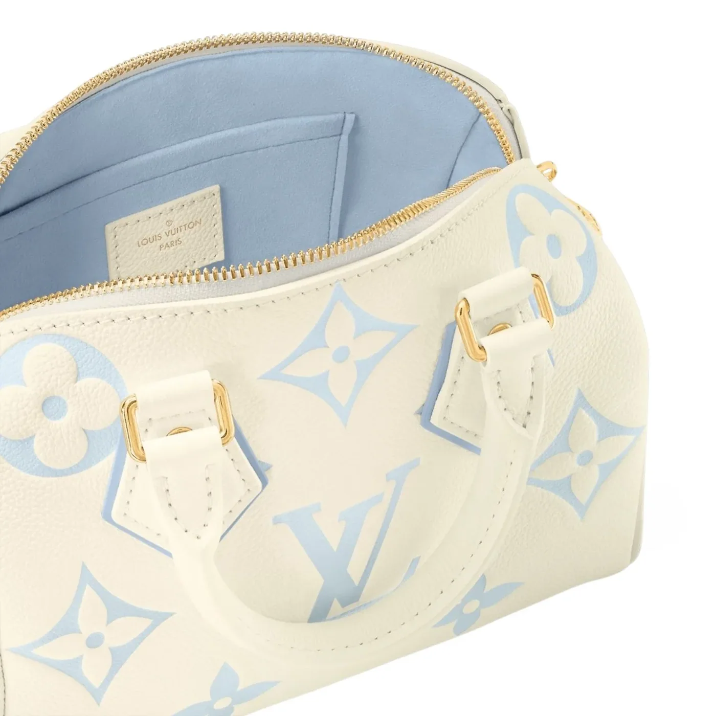 Louis Vuitton Speedy Bandouliere 20 Top Handle Bag in White Hardware