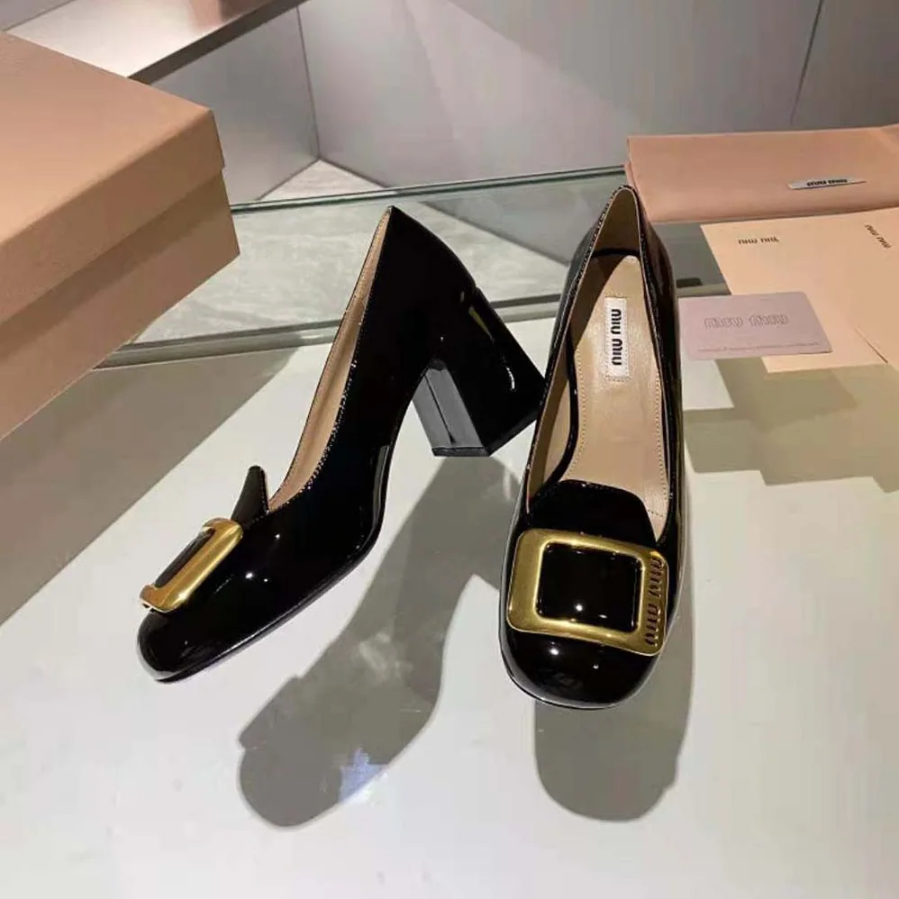Miu Miu Patent Leather Pumps in 65 mm Heel Height for Women in Black