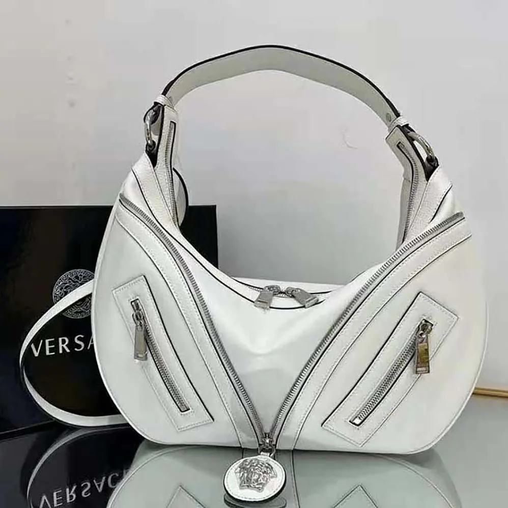 Versace Repeat Hobo Bag for Women in White