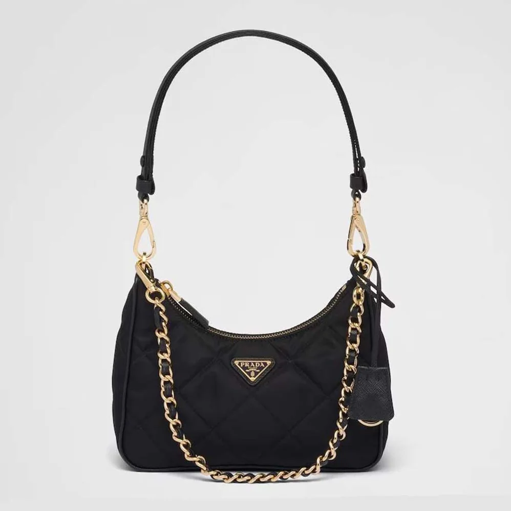Prada Prada Re-Edition 1995 Chaîne Re-Nylon mini-bag for Women in Black