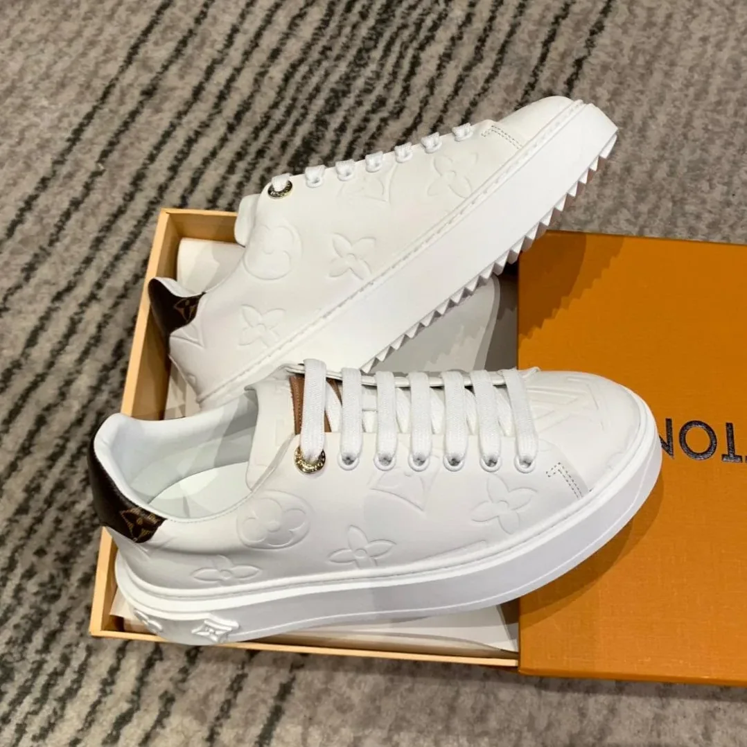Louis Vuitton Time Out Sneaker White in Brown
