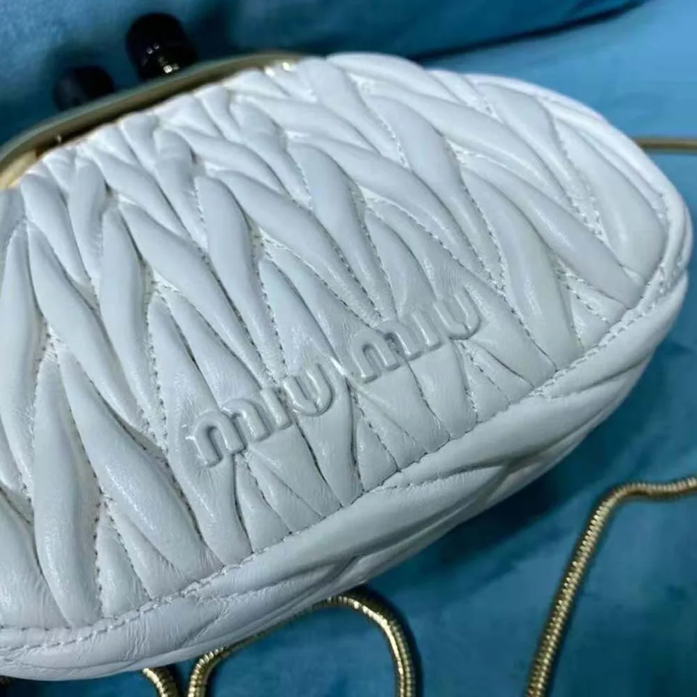 Miu Miu Miu Belle Nappa Leather Mini-Bag for Women in White