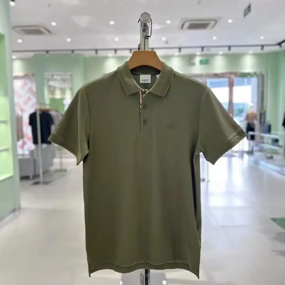 Burberry Cotton Polo Shirt with Equestrian Knight Design for Men