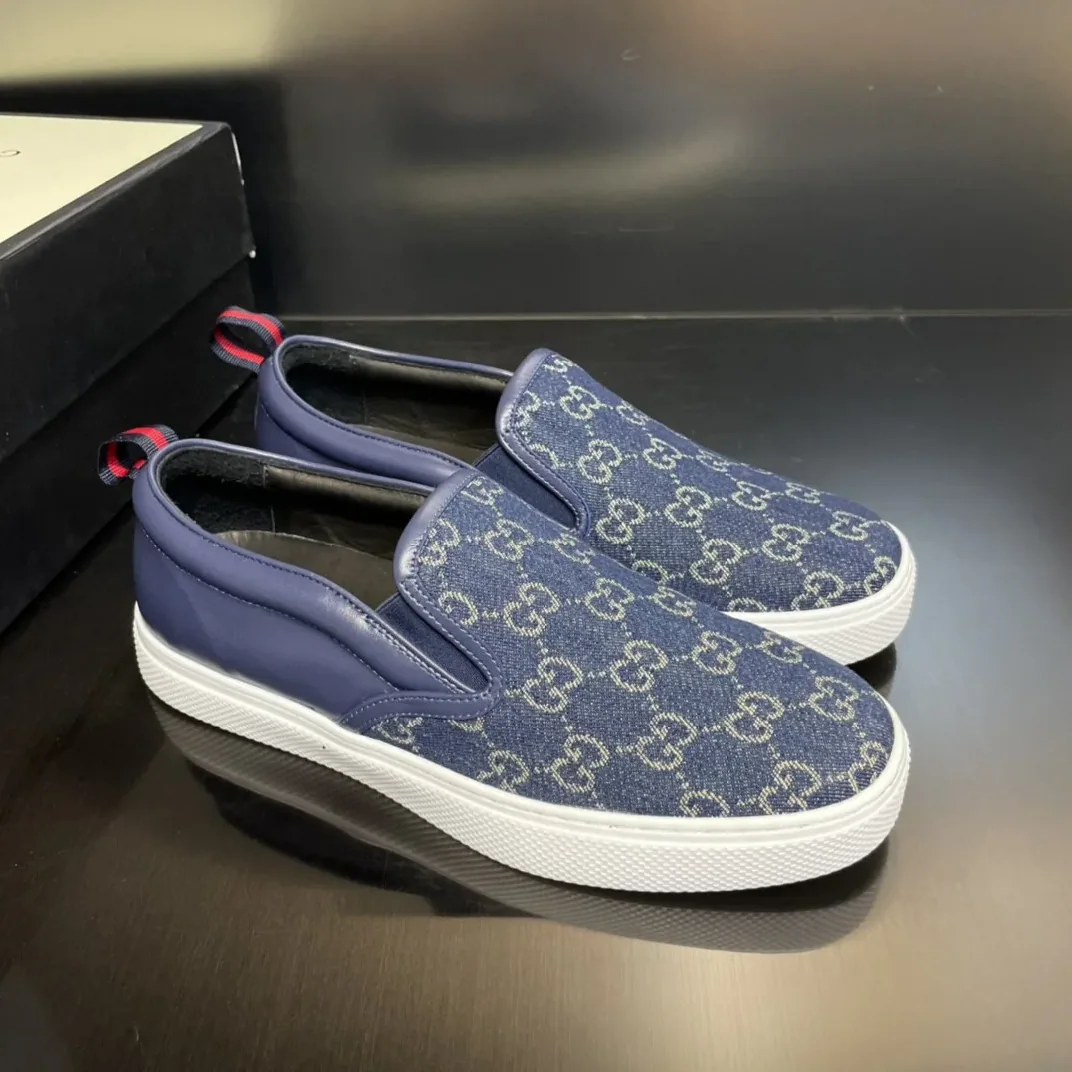 Gucci GG Supreme Slip for Men in on Sneaker Blue Gucci GG Supreme Slip for Men in on Sneaker Blue