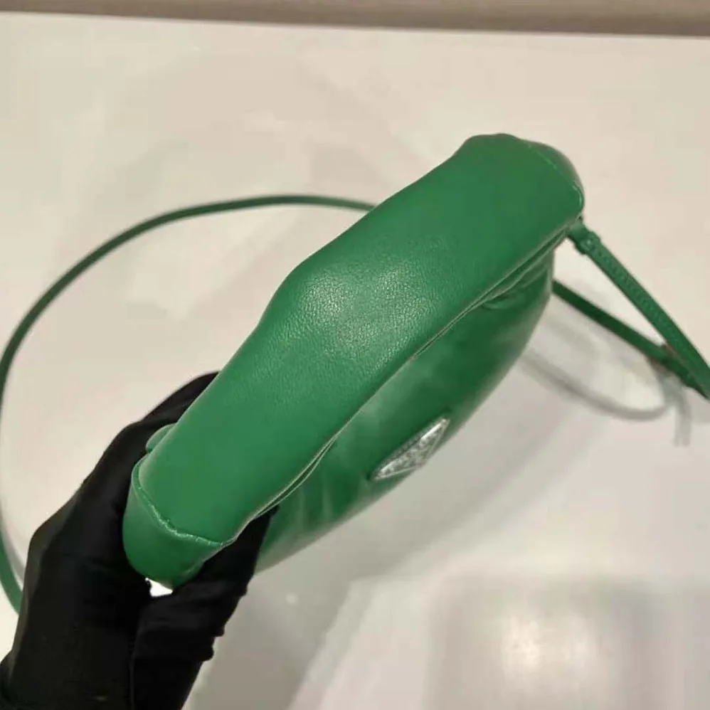 Prada Soft Padded Nappa Leather Mini-Bag for Women in Green