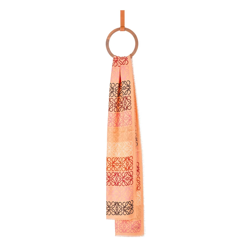 Loewe Anagram Lines Scarf in Wool and Cashmere for Women Loewe Anagram Lines Scarf in Wool and Cashmere for Women