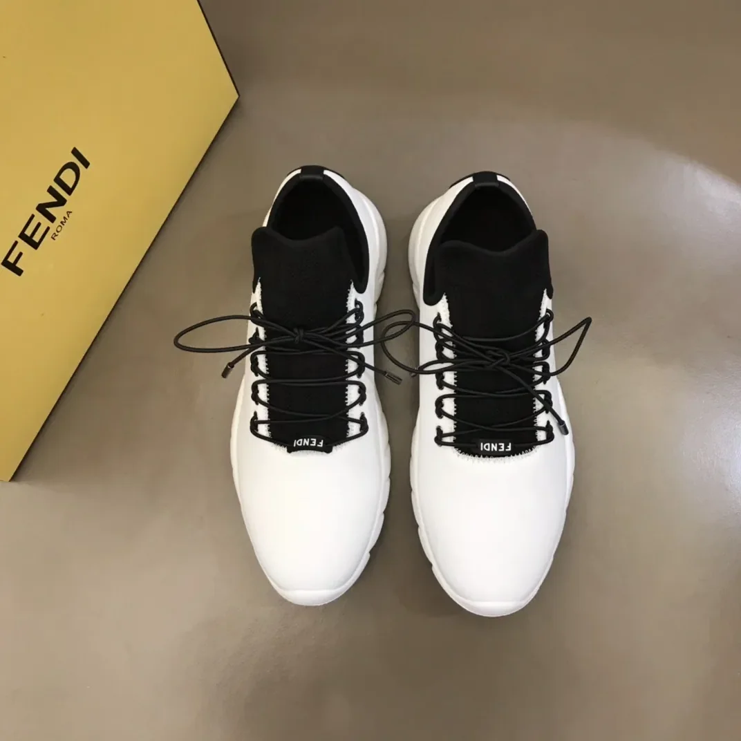 Fendi FD Faster Trainers White Fendi FD Faster Trainers White