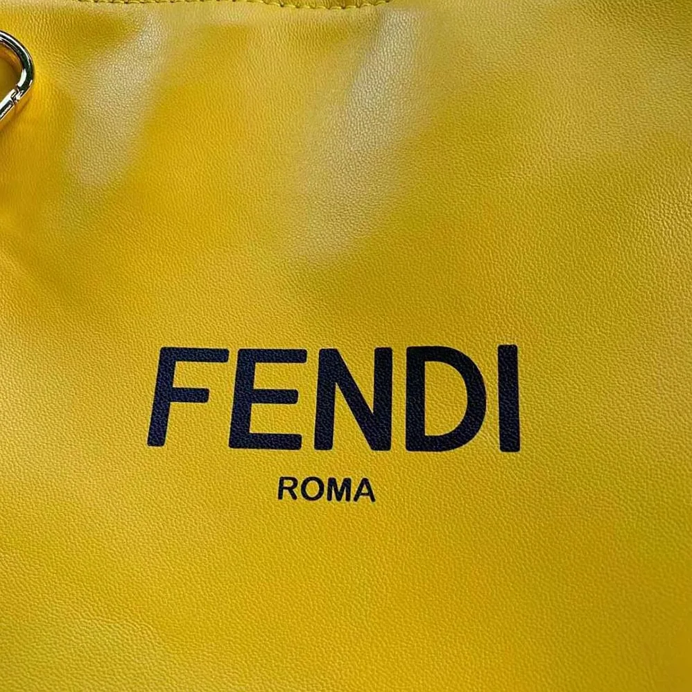 Fendi Fendi Pack Small Pouch Nappa Leather Bag for Men in Yellow