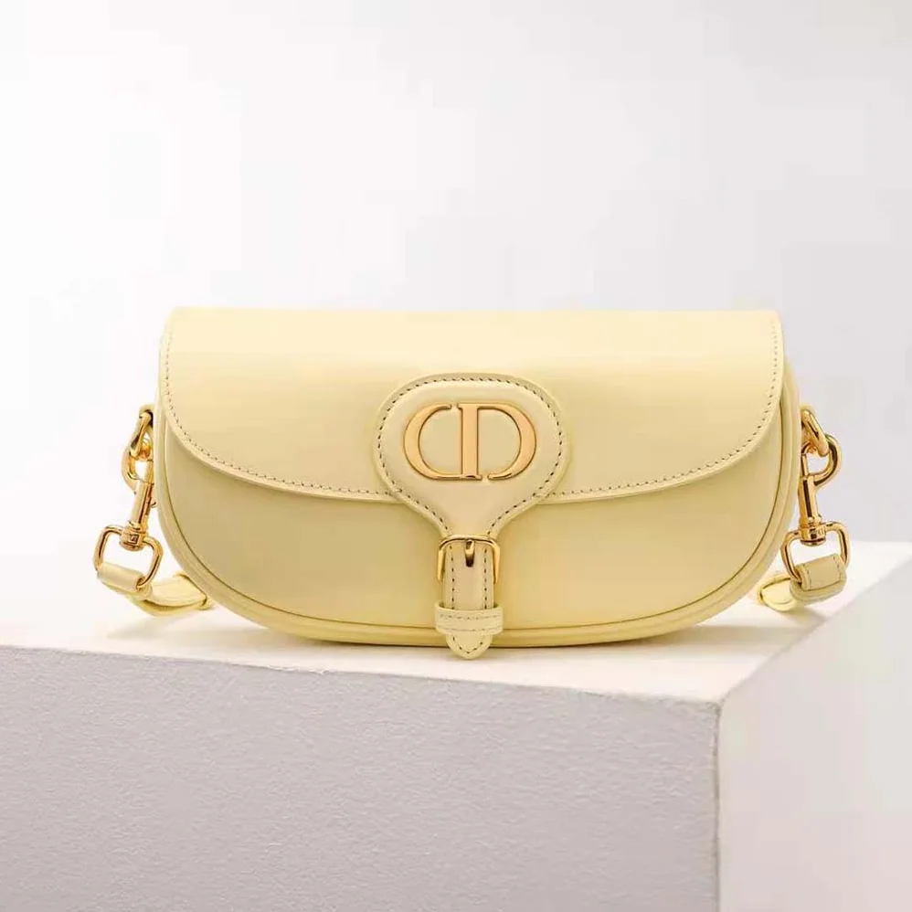 Dior Bobby East-West Bag Pale Yellow Box Calfskin for Women Dior Bobby East-West Bag Pale Yellow Box Calfskin for Women