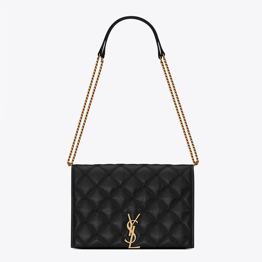 Saint Laurent YSL Becky Mini Chain Bag in Carre for Women in Quilted Lambskine