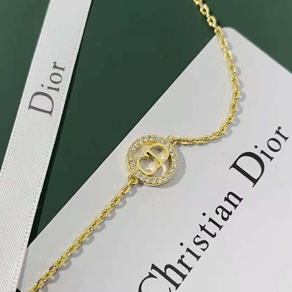 Dior Clair D Lune Bracelet Gold-Finish Metal and Silver for Women in Tone Crystals