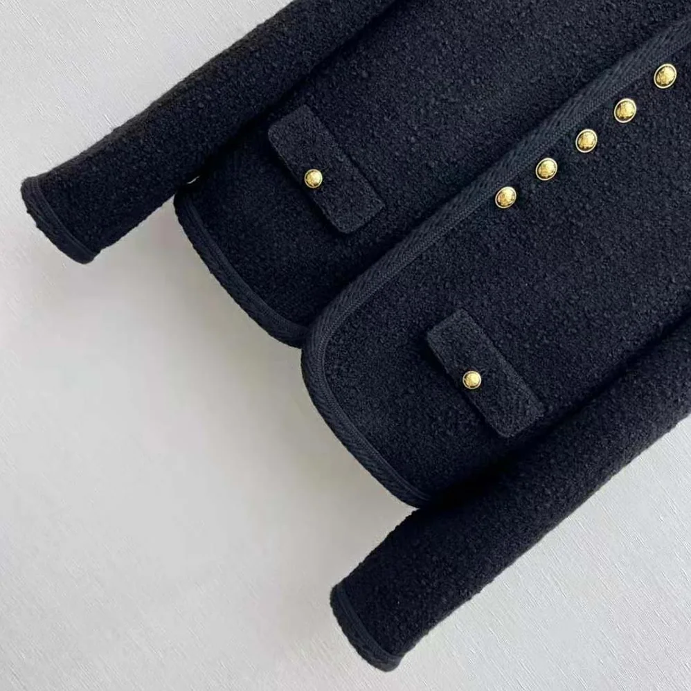 Celine Chasseur Jacket in Bouclette Natté for Women in Black Celine Chasseur Jacket in Bouclette Natté for Women in Black