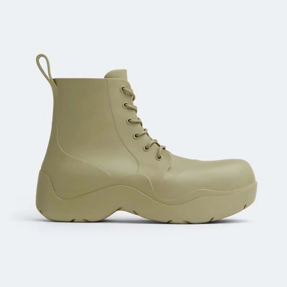 Bottega Veneta Puddle Lace-Up Ankle Boot for Unisex in Green