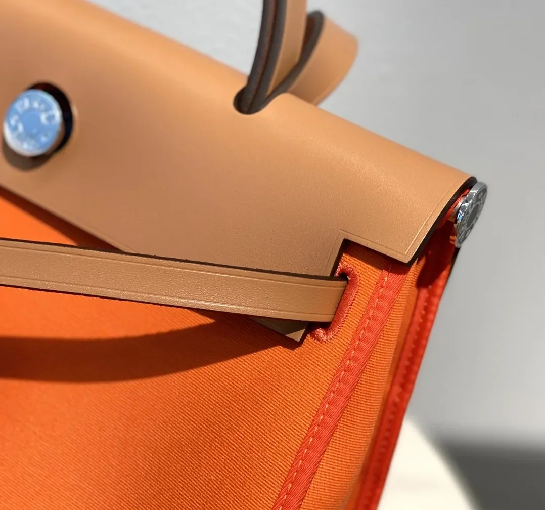 Hermes Herbag Zip Bag Orange, Silver Toned Hardware Bag Hermes Herbag Zip Bag Orange, Silver Toned Hardware Bag