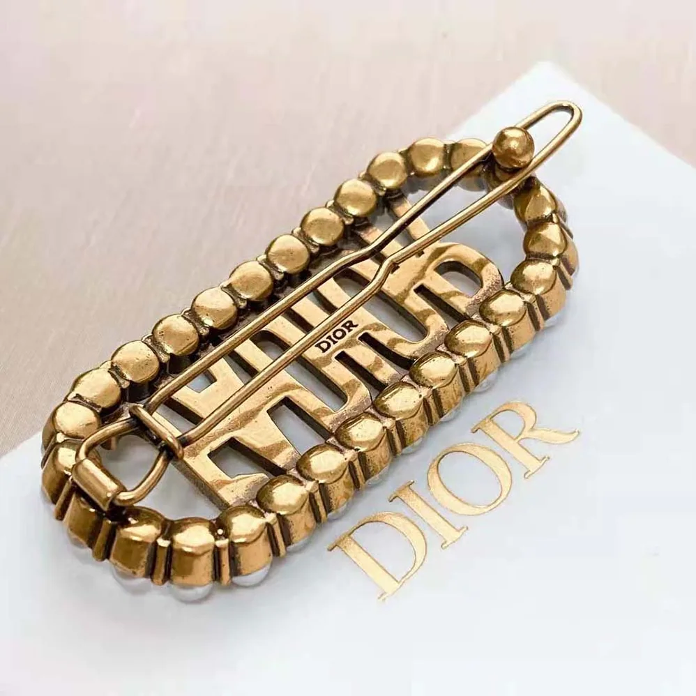 Dior J'Adior Barrette Antique Gold for Women in Finish Metal Dior J'Adior Barrette Antique Gold for Women in Finish Metal