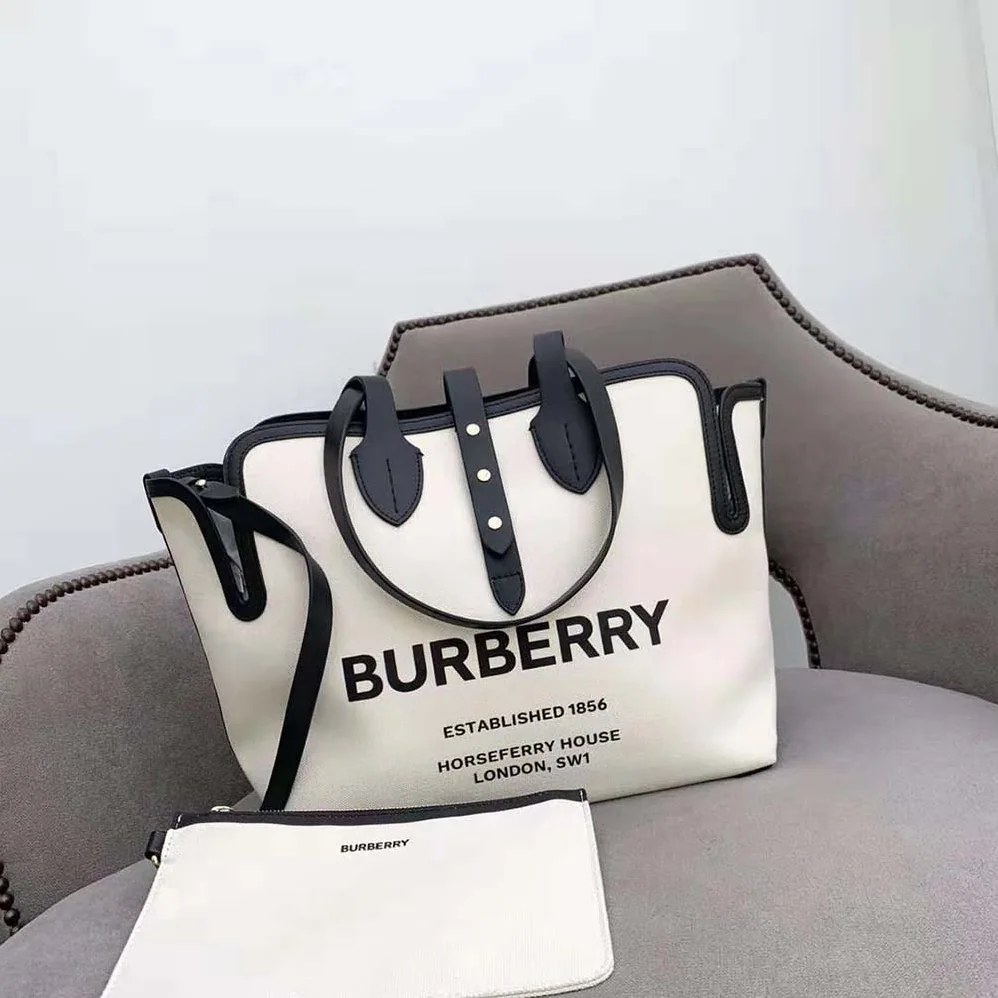 Burberry The Medium Soft Cotton Canvas Belt Bag for Women in White