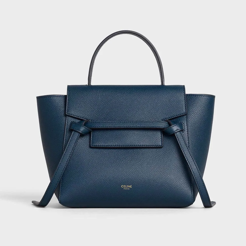 Celine Nano Belt Bag in Grained Calfskin Bag for Women in Navy Celine Nano Belt Bag in Grained Calfskin Bag for Women in Navy