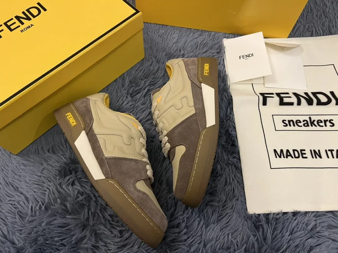 Fendi Match Low Tops In Beige 8E8252AHH2F1FHU Fendi Match Low Tops In Beige 8E8252AHH2F1FHU