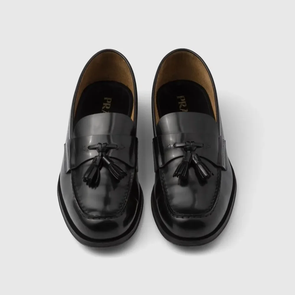 Prada Brushed Leather Loafers Black 2DB214_055_F0002_F_C000