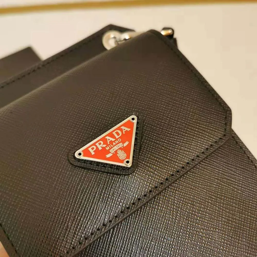 Prada Saffiano Leather Smartphone Case for Men in Red Prada Saffiano Leather Smartphone Case for Men in Red