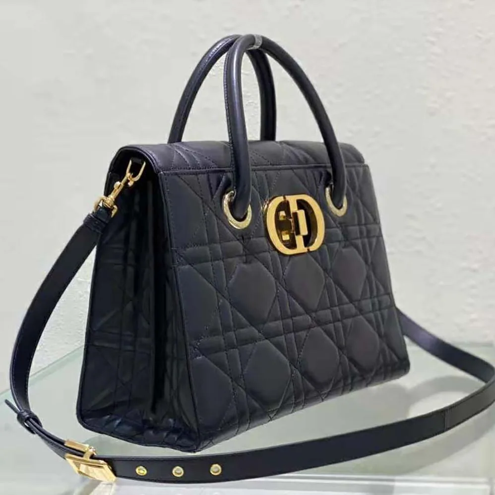 Dior Medium ST Honore Tote Black Macrocannage Lambskin for Women Dior Medium ST Honore Tote Black Macrocannage Lambskin for Women