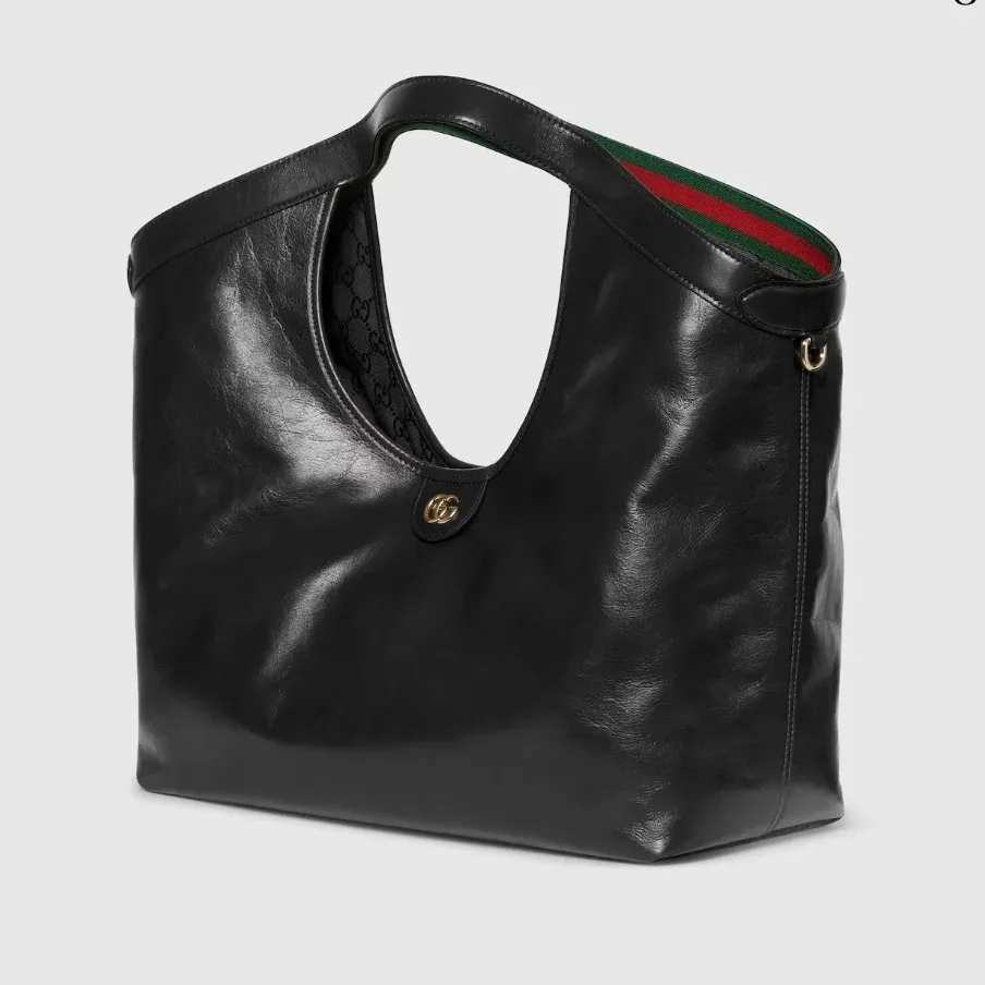 Gucci Giglio Large Tote Bag in Black Gold Hardware Gucci Giglio Large Tote Bag in Black Gold Hardware