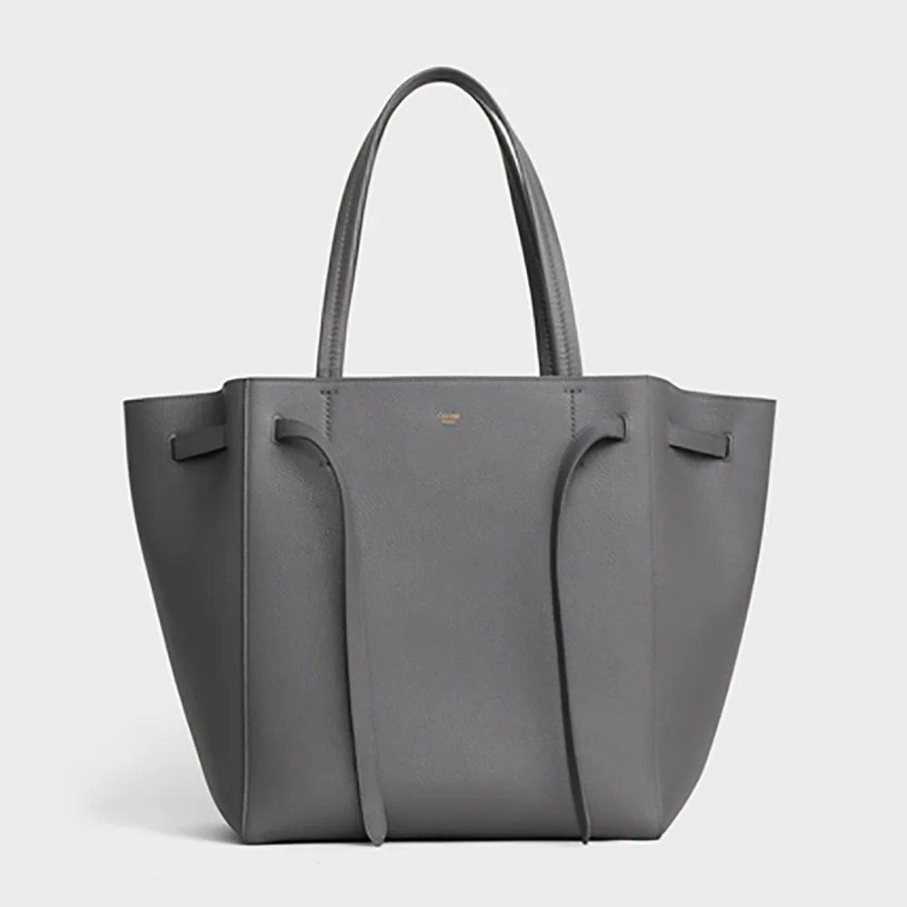 Celine Small Cabas Phantom in Soft Grained Calfskin for Women in Silver Celine Small Cabas Phantom in Soft Grained Calfskin for Women in Silver
