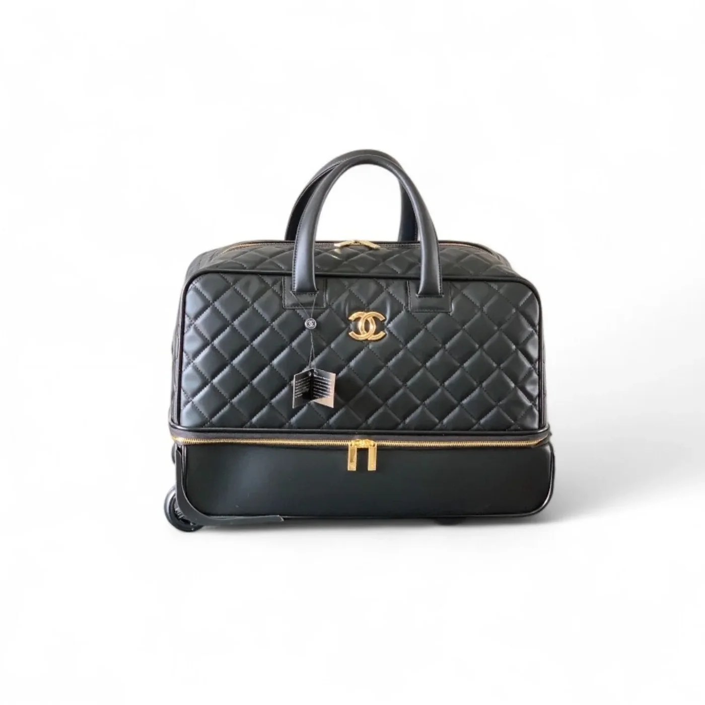 Chanel Classic Diamond in Quilted Suitcase Black /