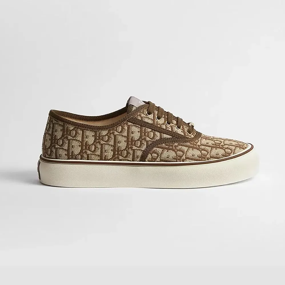 Dior Saltwind Sneaker Brown Dior Oblique Jacquard for Unisex