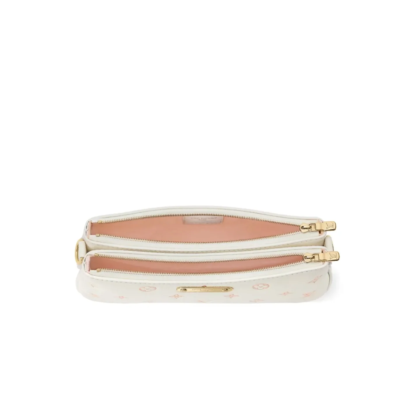 Louis Vuitton Pochette Liv Shoulder Bag / Milky White/ Peach Gold Hardware