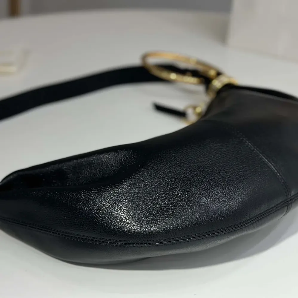 Chloe Small Bracelet Hobo Bag in Grained Leather for Women in Black Chloe Small Bracelet Hobo Bag in Grained Leather for Women in Black