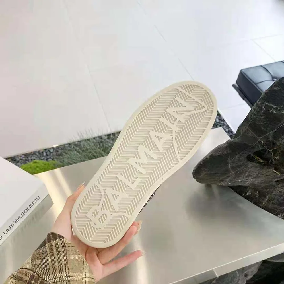 Balmain B-Court Trainers with Jacquard Monogram for Unisex